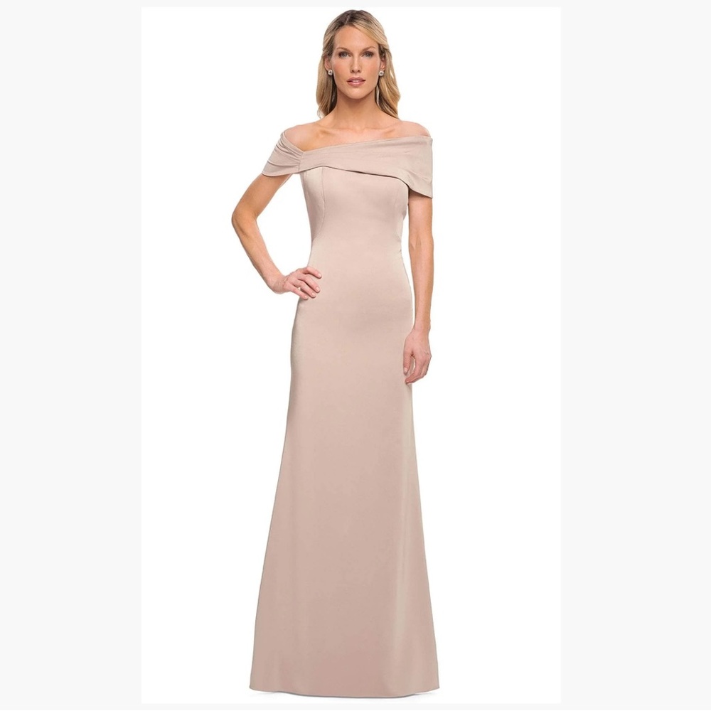 La Femme 29537 Fitted Off Shoulder Evening Dress